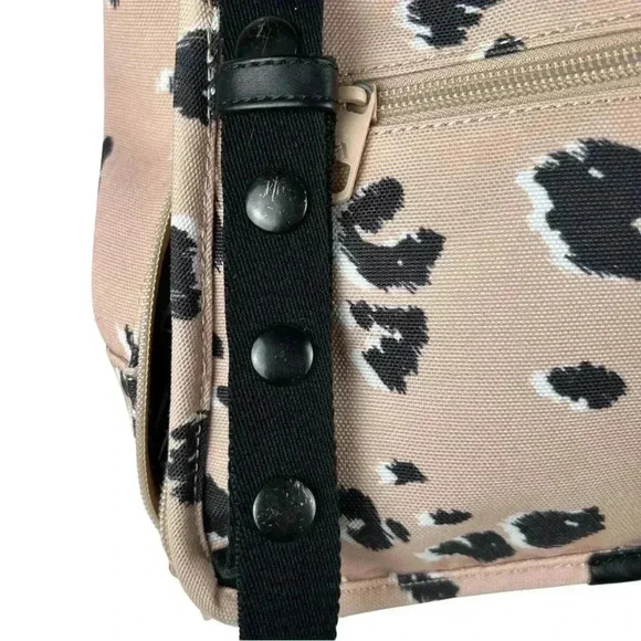 STATE Pink and Black Leopard Print Canvas Backpack - Picture 4 of 8